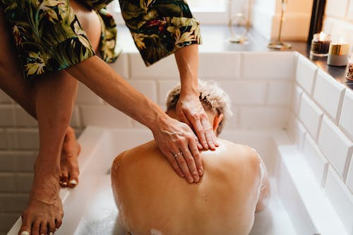 a person getting a lymphatic drainage massage