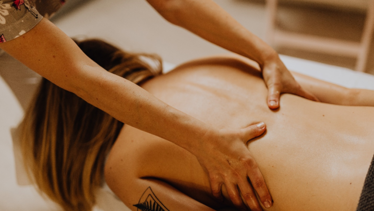 a person getting a lymphatic drainage massage