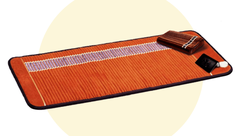 An orange mat with healing properties.