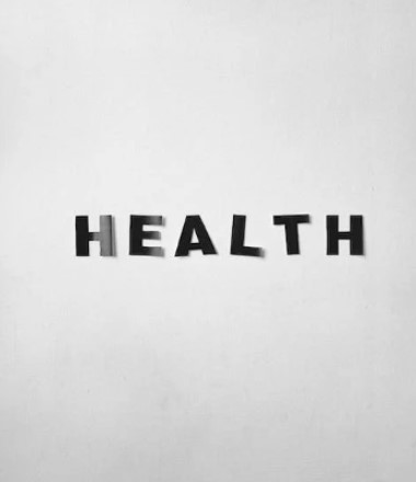 letters placed together to spell the word 'health'