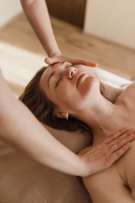 An image of a woman getting a lymphatic drainage massage
