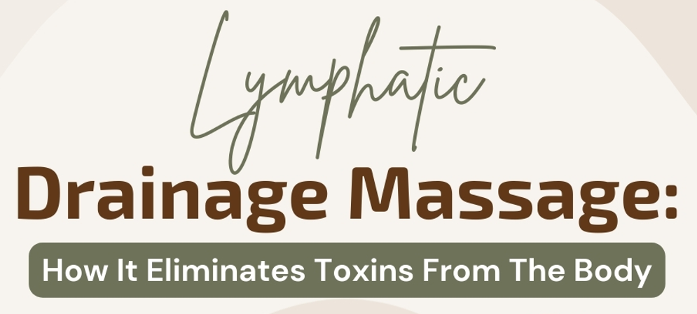 Infographic explaining lymphatic drainage massage, a light, fluid-focused therapy that promotes detox, reduces swelling, boosts immunity, restores energy, and speeds recovery. It shows the step-by-step process of stimulating, draining, detoxing, and healing for balance, renewal, and natural body cleansing.